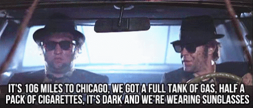 106 miles to chicago blues brothers.gif